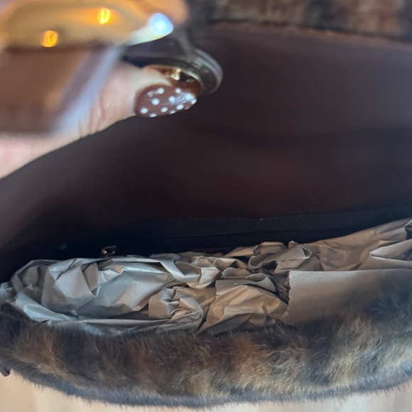 Leopard furry shoulder bag - Picture 4 of 4